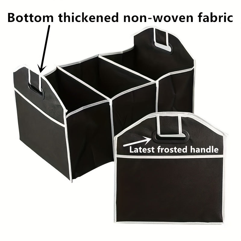 Foldable Car Trunk Organizer – Collapsible Black Storage Box for Vehicles