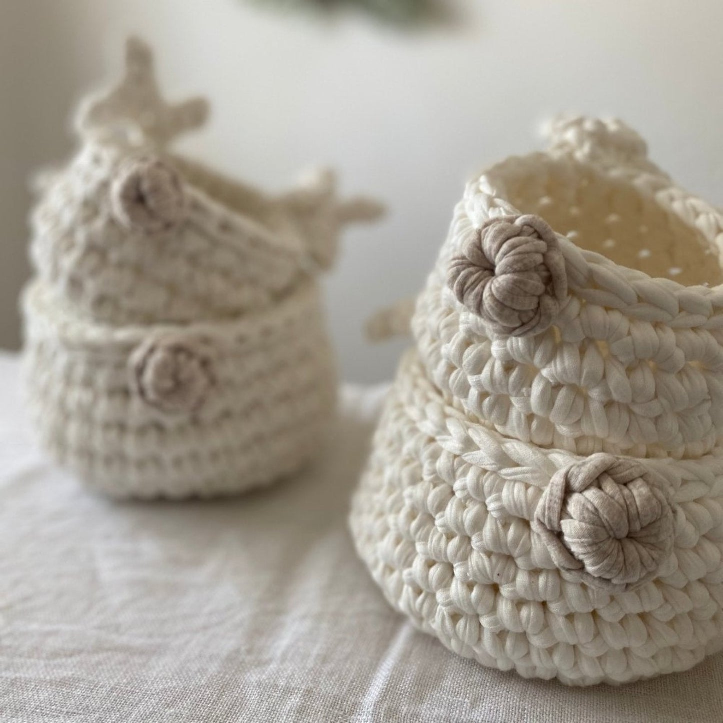 Crochet Basket Rudolph Reindeer