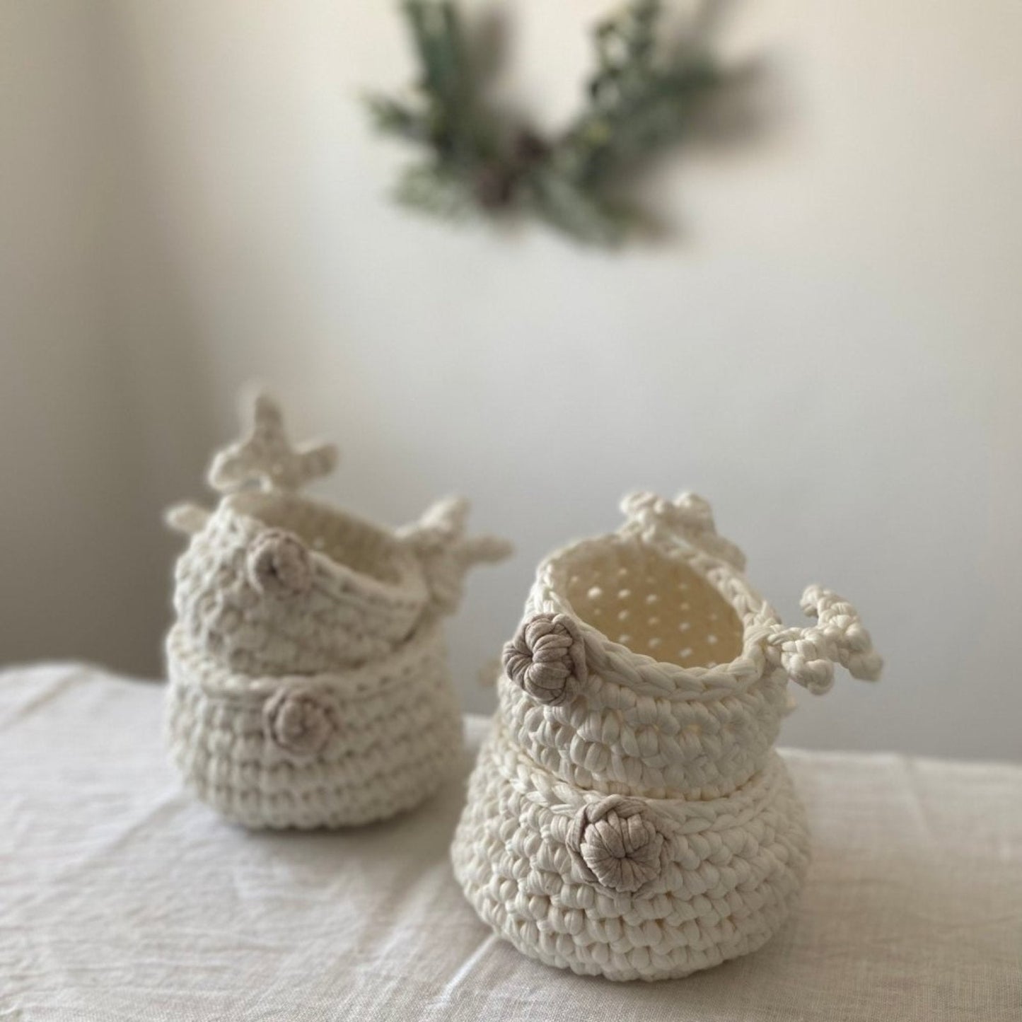Crochet Basket Rudolph Reindeer