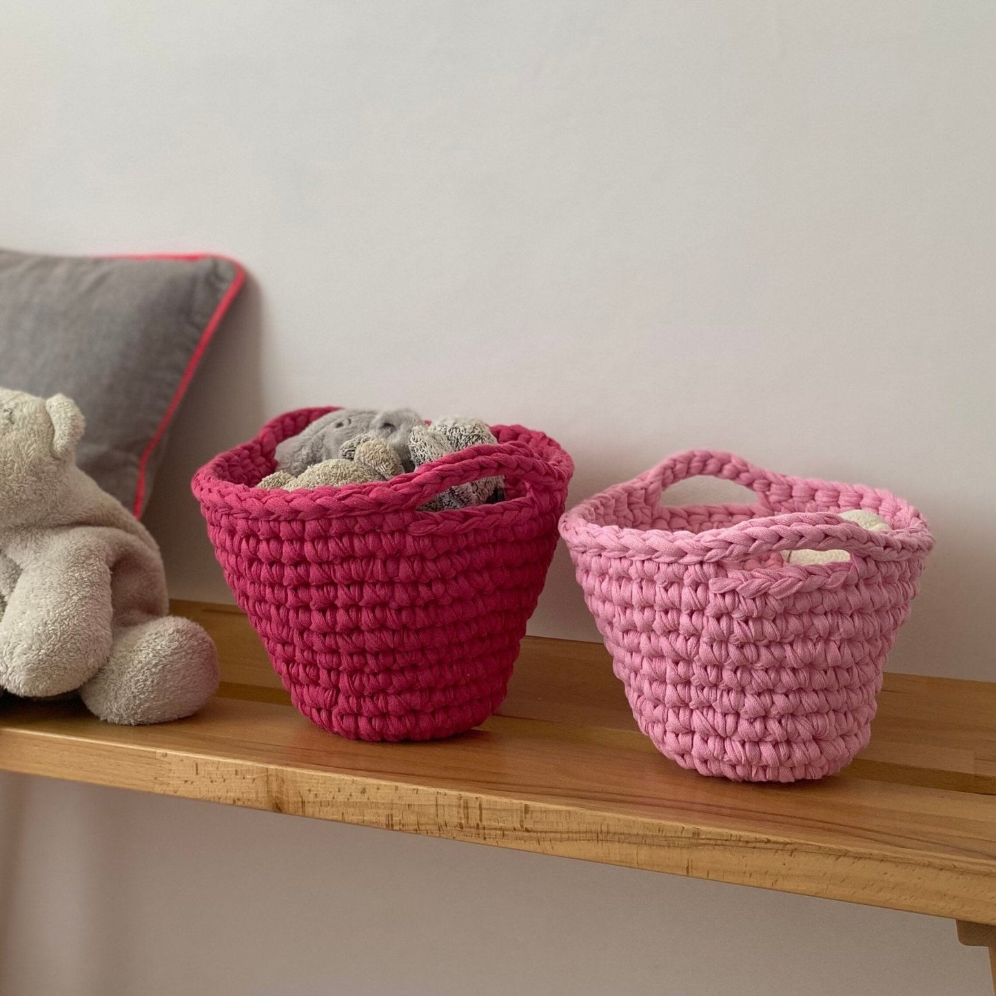 Crochet Kids Baskets, Unique Small Storage