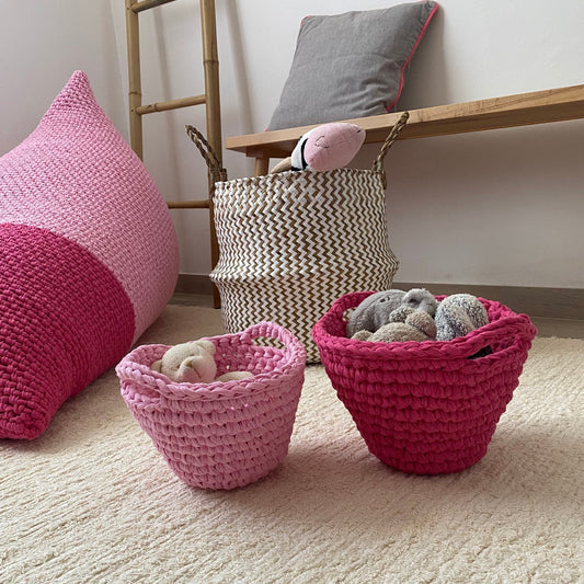 Crochet Kids Baskets, Unique Small Storage