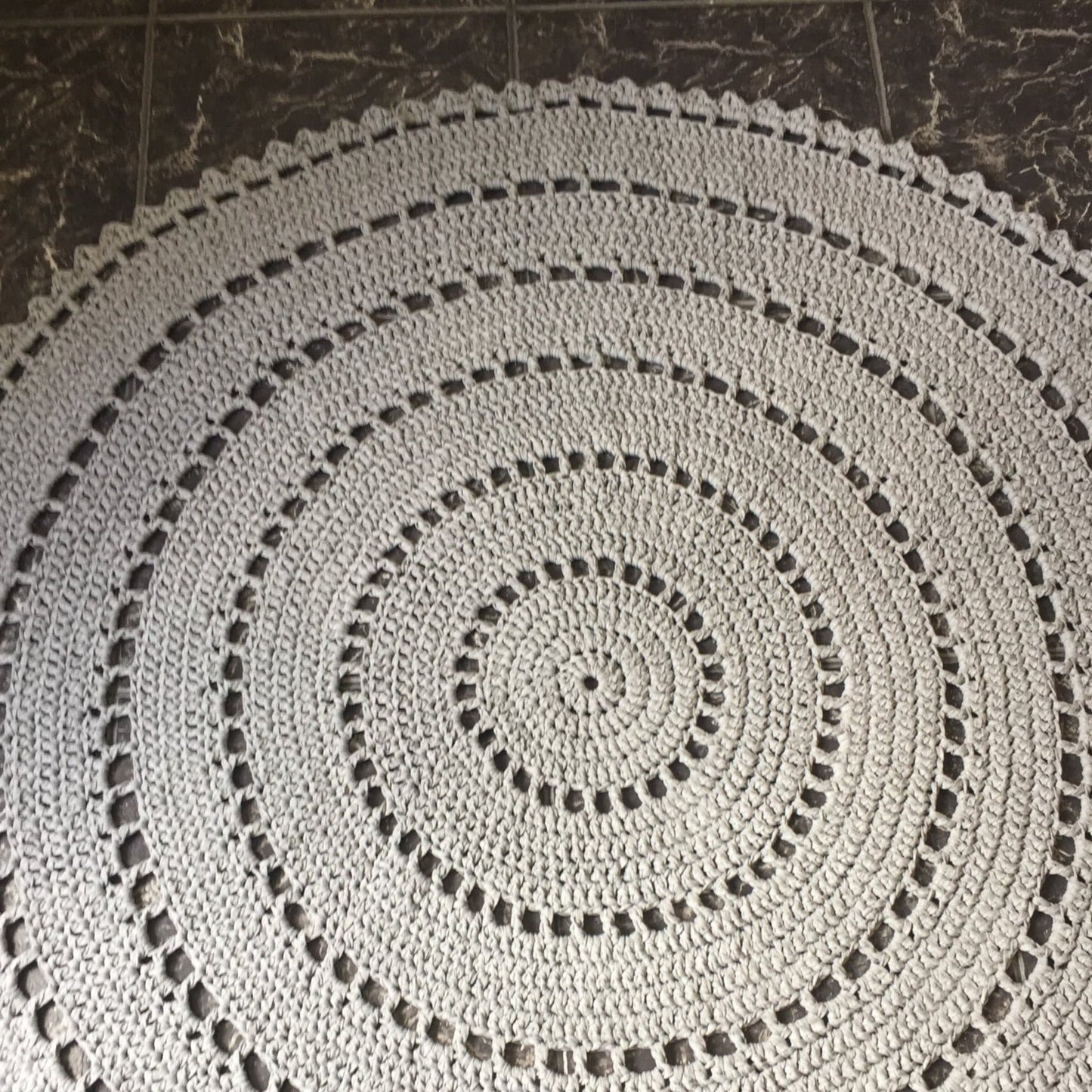 Crochet Round Doily Rug, Mandala Floor Mat