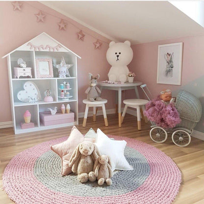 Crochet Round Rug, Soft Floor Mat