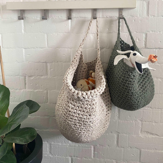 Crochet Storage Bags, Modern Hanging Baskets, Home Organizer