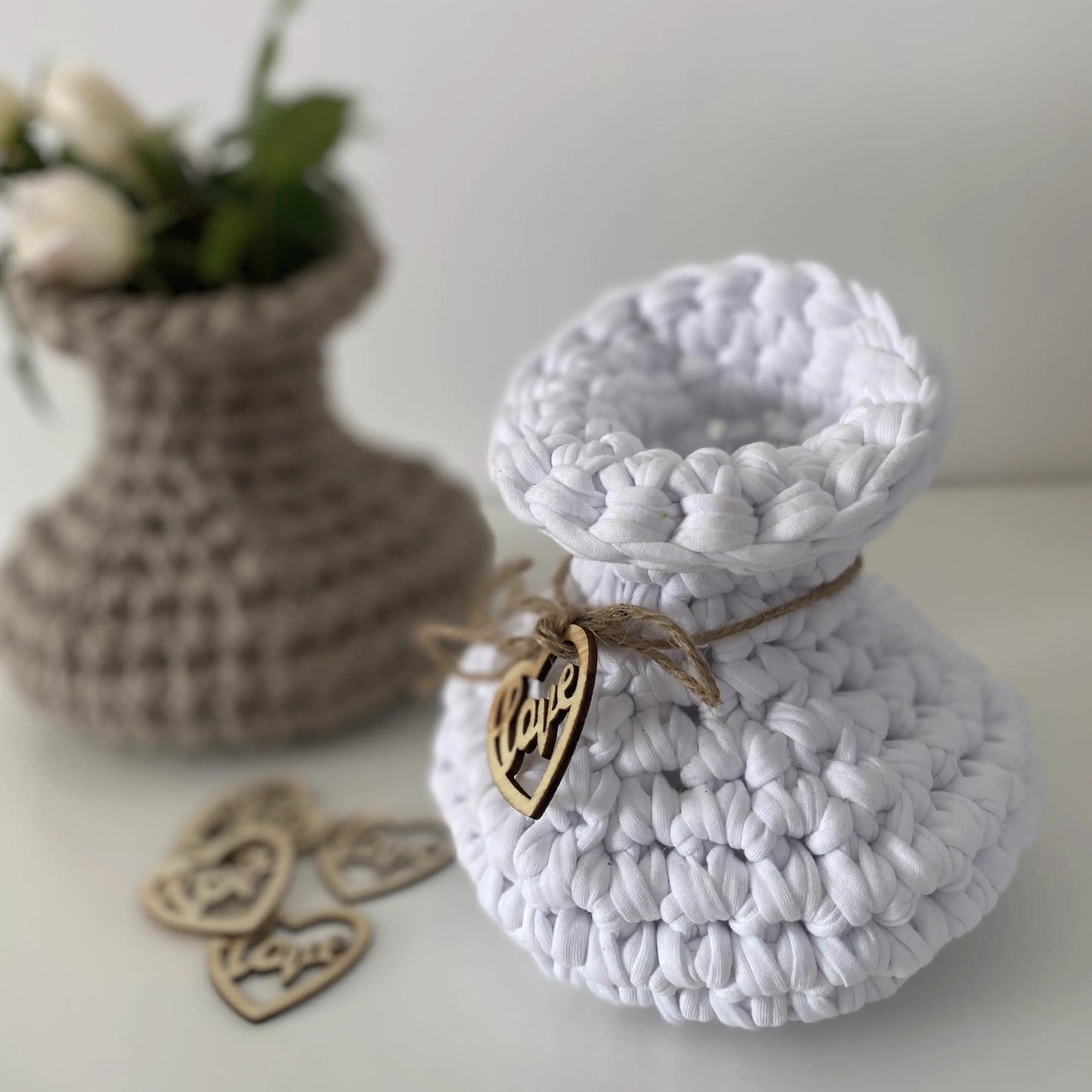 Crochet Vase, Unique Gifts for home