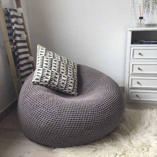 Extra Large Round Bean Bag Chair - Taupe