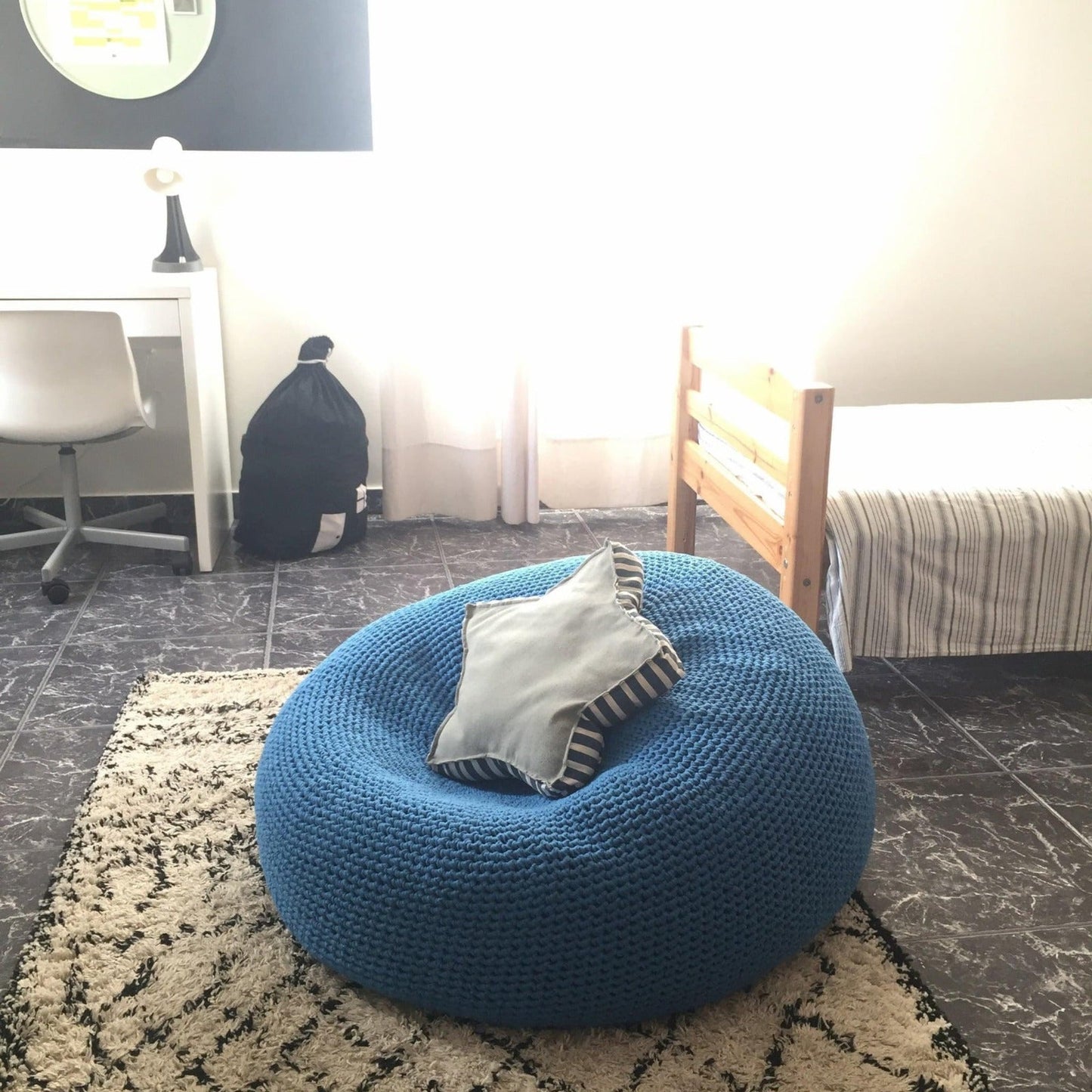 Extra Large Round Bean Bag Chair | Light Pink