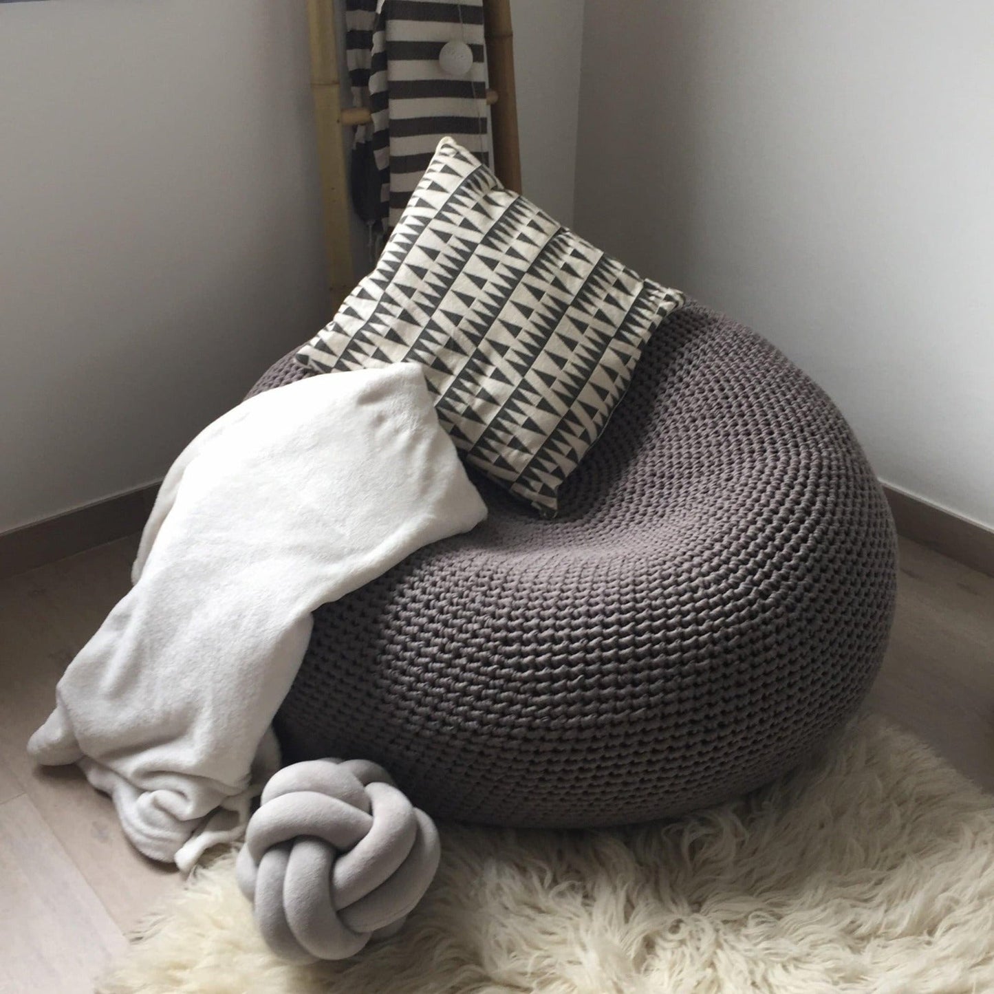 Extra Large Round Bean Bag Chair | Light Pink