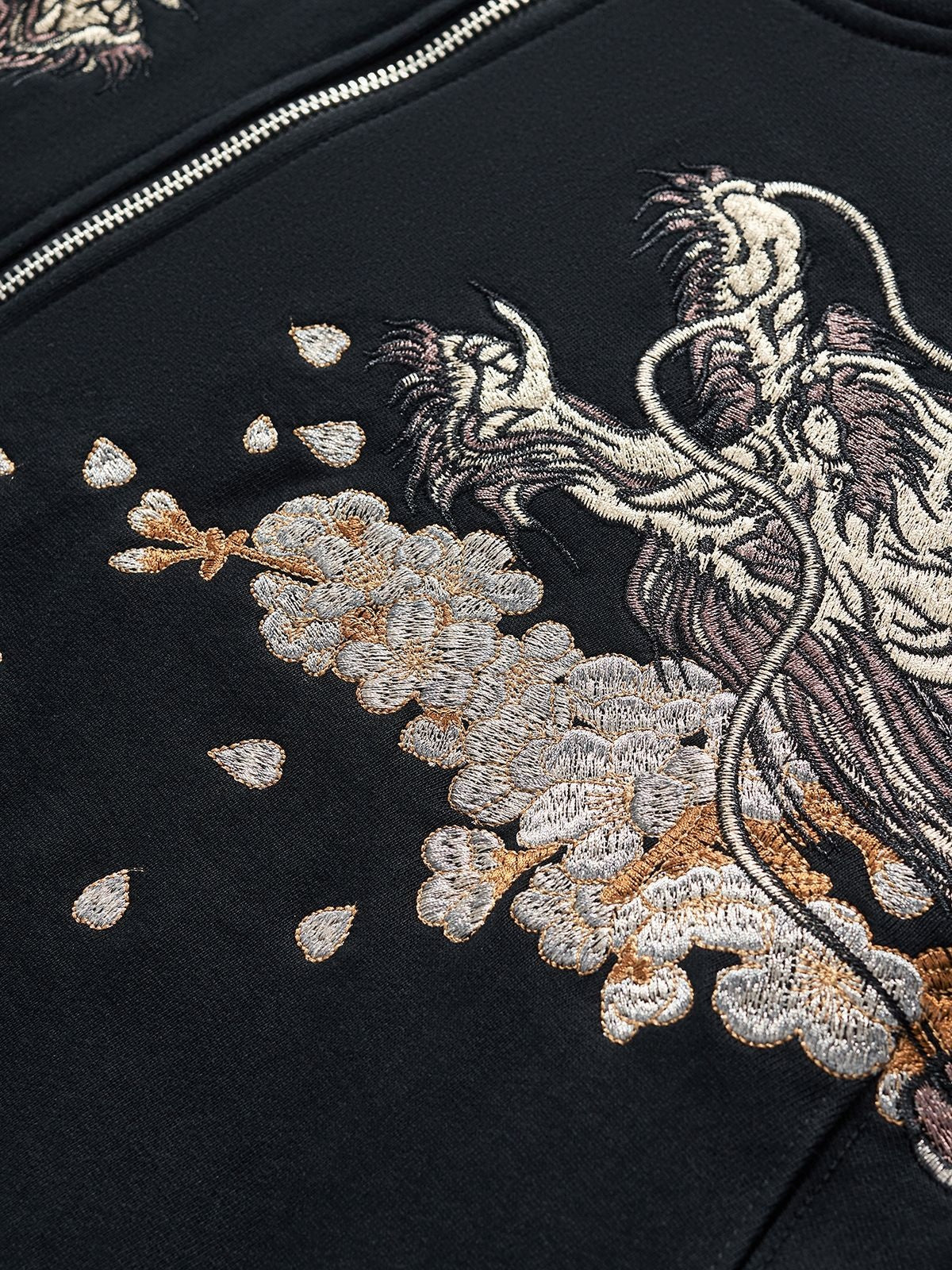 Mens Loose Fit Polyester Embroidered Chinese Style Jacket