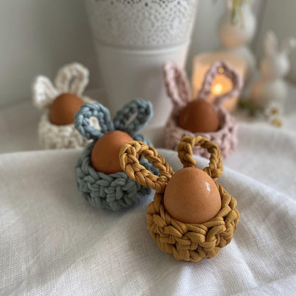 Gold Mustard Easter Bunny Egg Cups