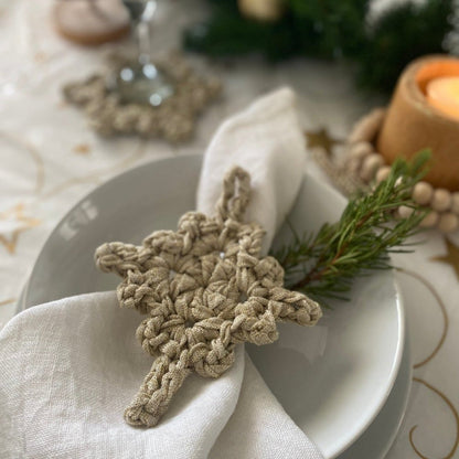 Gold Sparkly Coasters & Napkin Rings - Christmas Table Decor