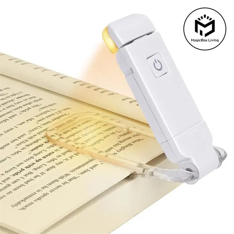 LED USB Rechargeable Book Light – Eye Protection, Adjustable Brightness, Portable Clip-On Reading Lamp