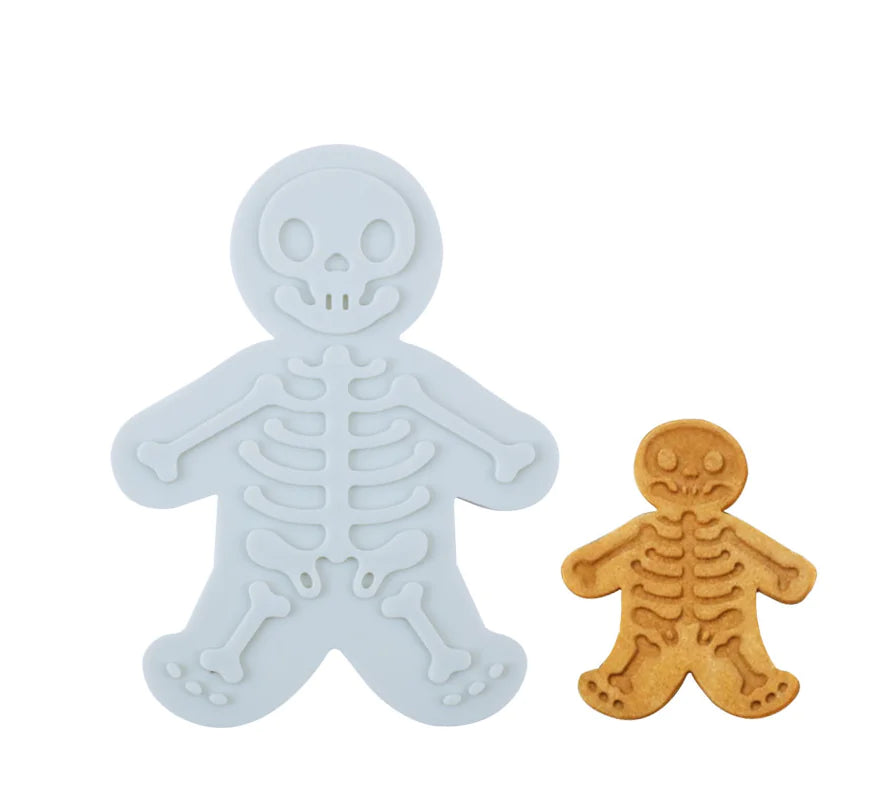 Conjunto de moldes de silicone para cozer em forma de boneco de gengibre – molde antiaderente com 6 cavidades para bolachas, bolos e chocolates