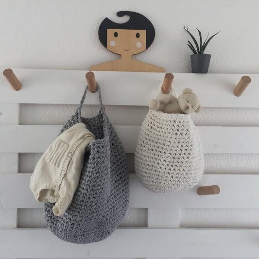 Wall Hanging Baskets - Neutral Kids Room Decor