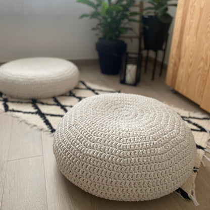 Round Floor Poufs - Modern Seating Pillows