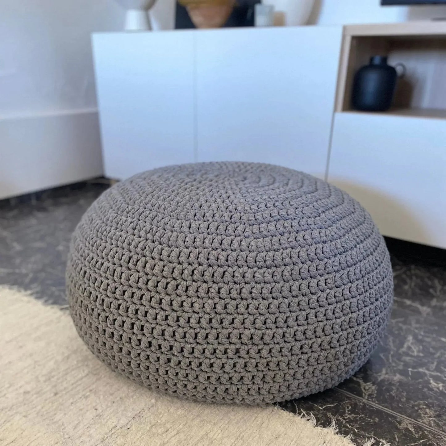 Round Ottoman Pouf Covers | More colors