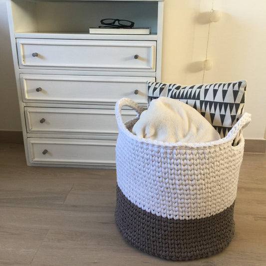 Round Storage Baskets, Modern Two Colors Baskets