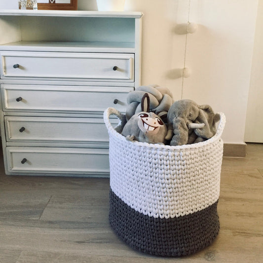 Round Storage Baskets, Modern Two Colors Baskets