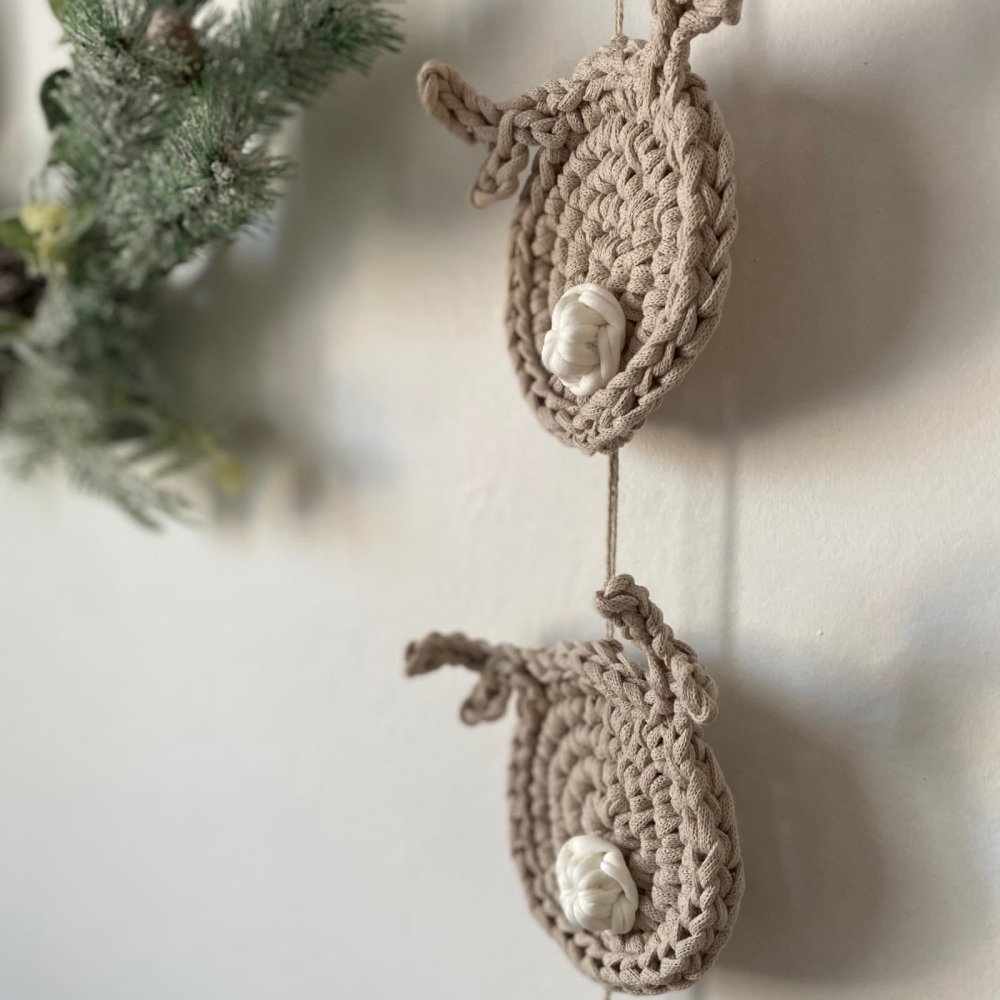 Rudolph Reindeer Christmas Tree Decor Set of 4