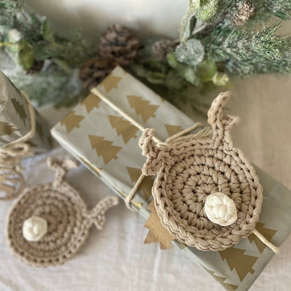 Rudolph Reindeer Christmas Tree Decor Set of 4