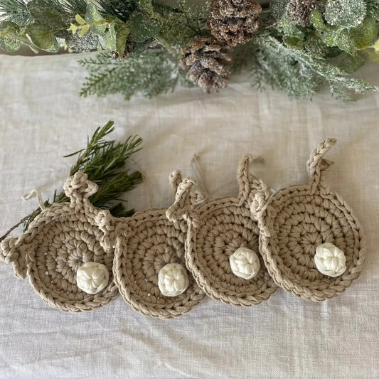 Rudolph Reindeer Christmas Tree Decor Set of 4