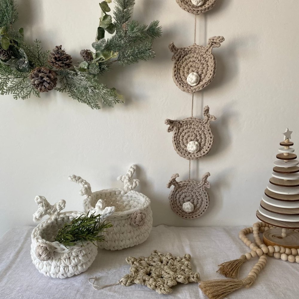 Rudolph Reindeer Christmas Tree Decor Set of 4