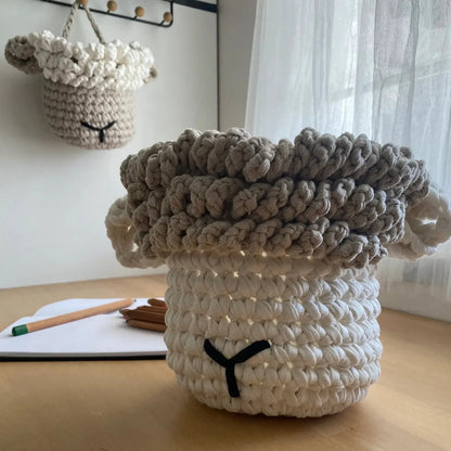 Sheep Crochet Storage Baskets