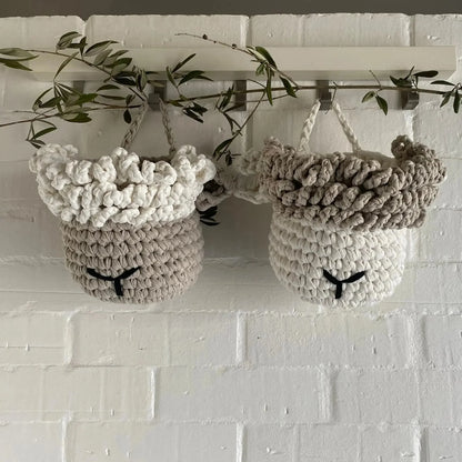 Sheep Crochet Storage Baskets