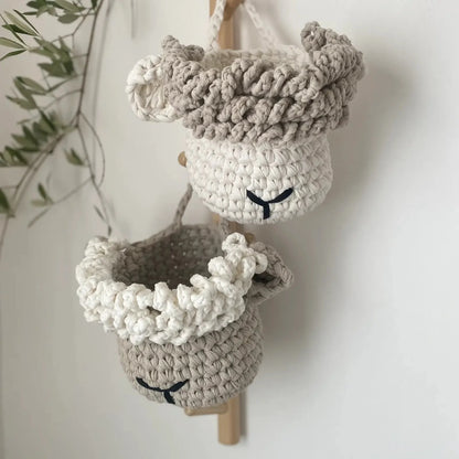 Sheep Crochet Storage Baskets