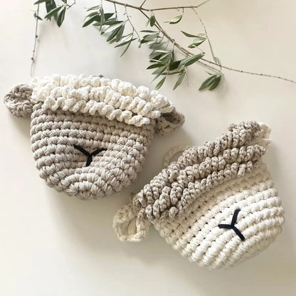 Sheep Crochet Storage Baskets