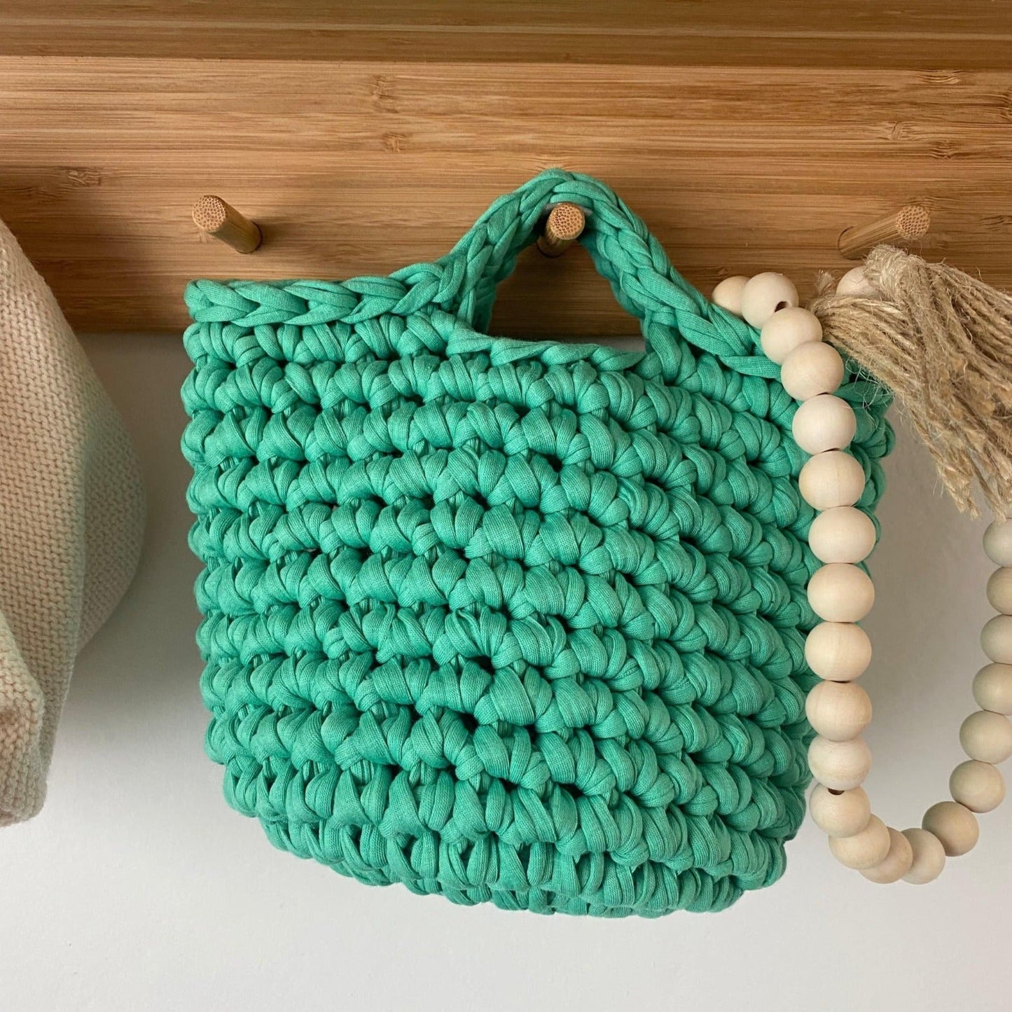 Small Decorative Baskets - Green Storage Bag