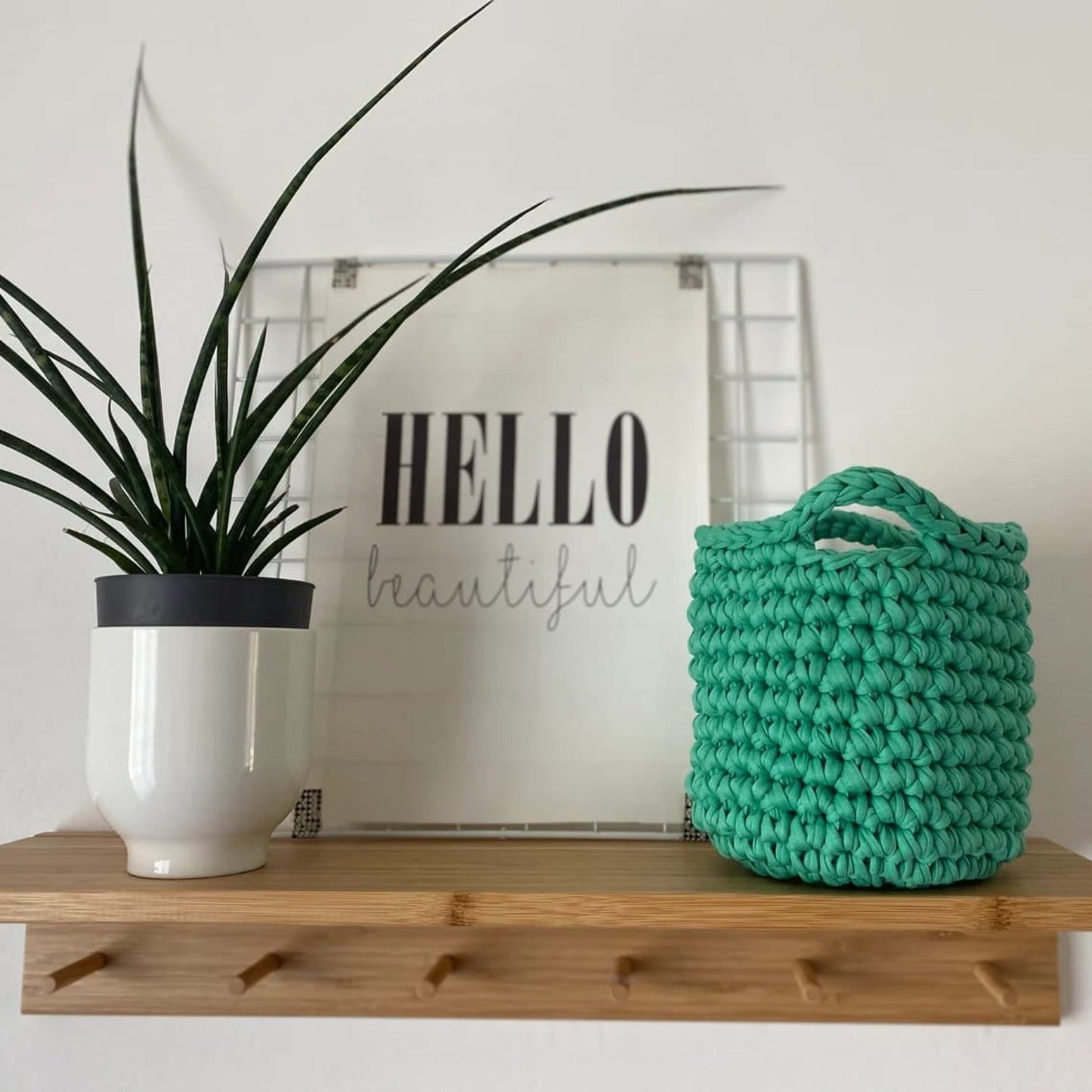 Small Decorative Baskets - Green Storage Bag