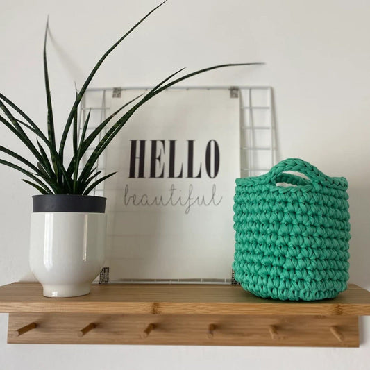 Small Decorative Baskets - Green Storage Bag