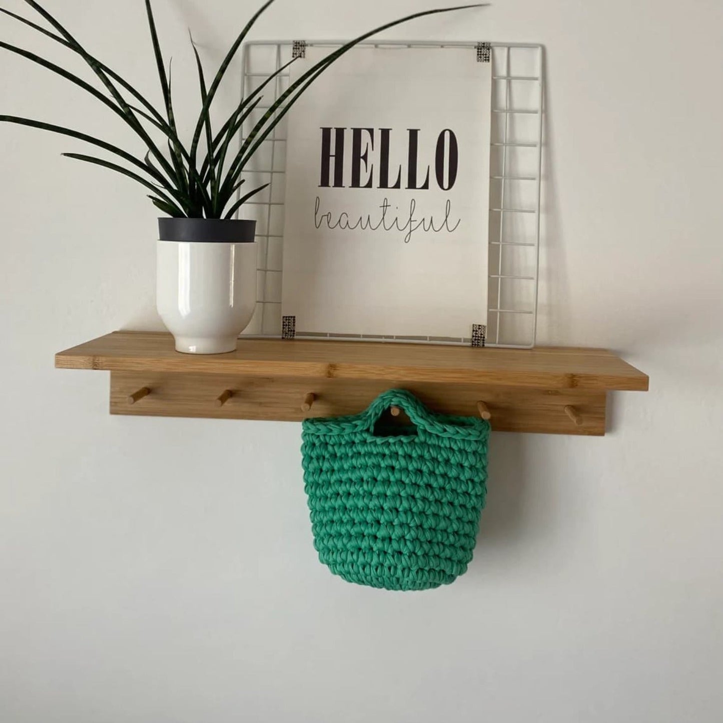 Small Decorative Baskets - Green Storage Bag