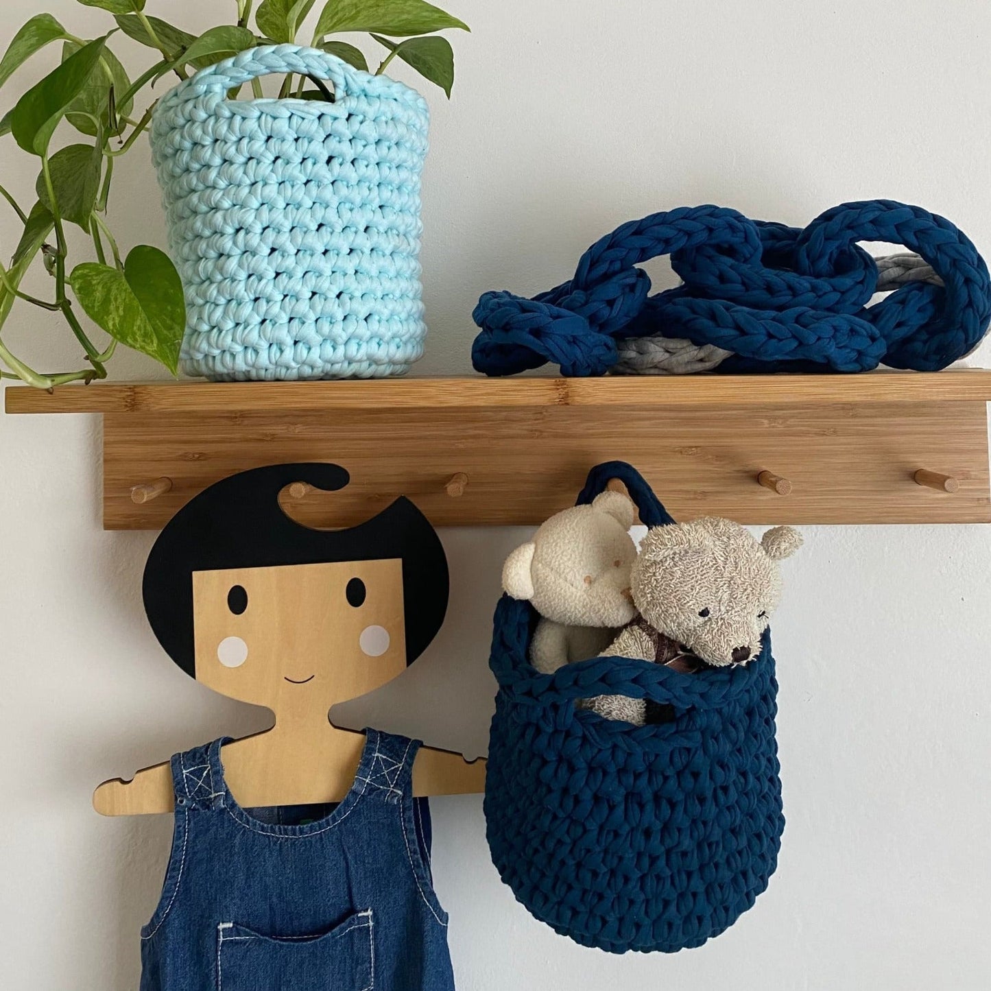 Small Decorative Baskets - Navy