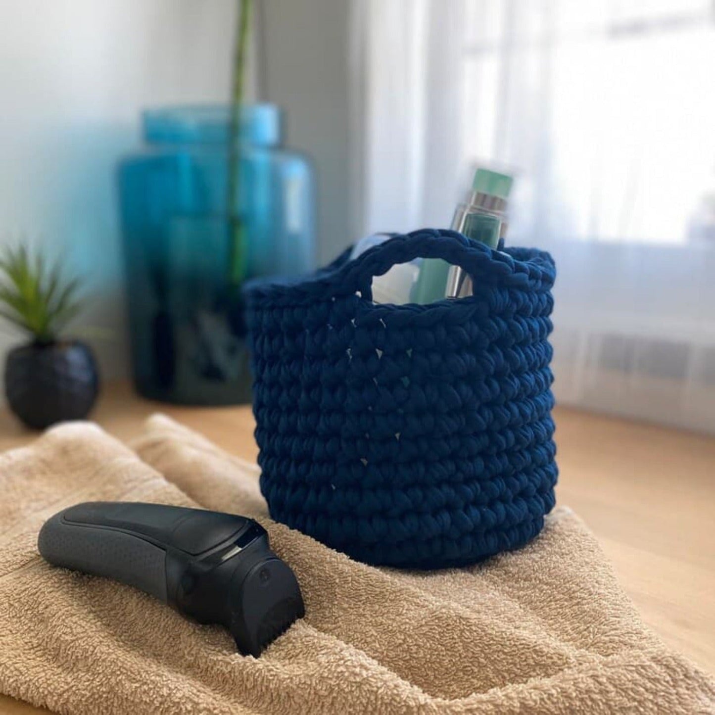 Small Decorative Baskets - Navy