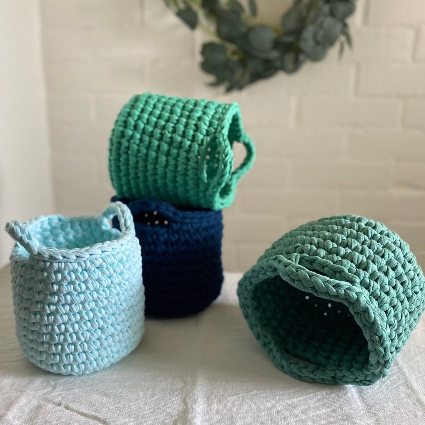 Small Decorative Baskets - Sage Green