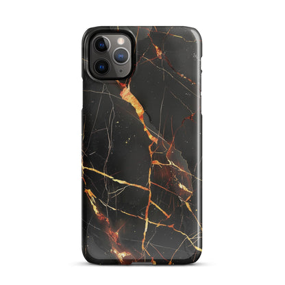 Black Marble Phone case for iPhone-4