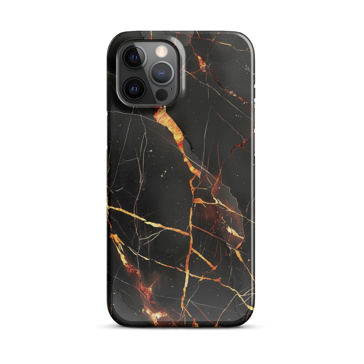 Black Marble Phone case for iPhone-12