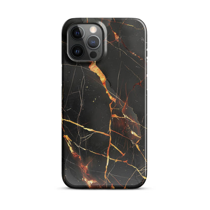 Black Marble Phone case for iPhone-12