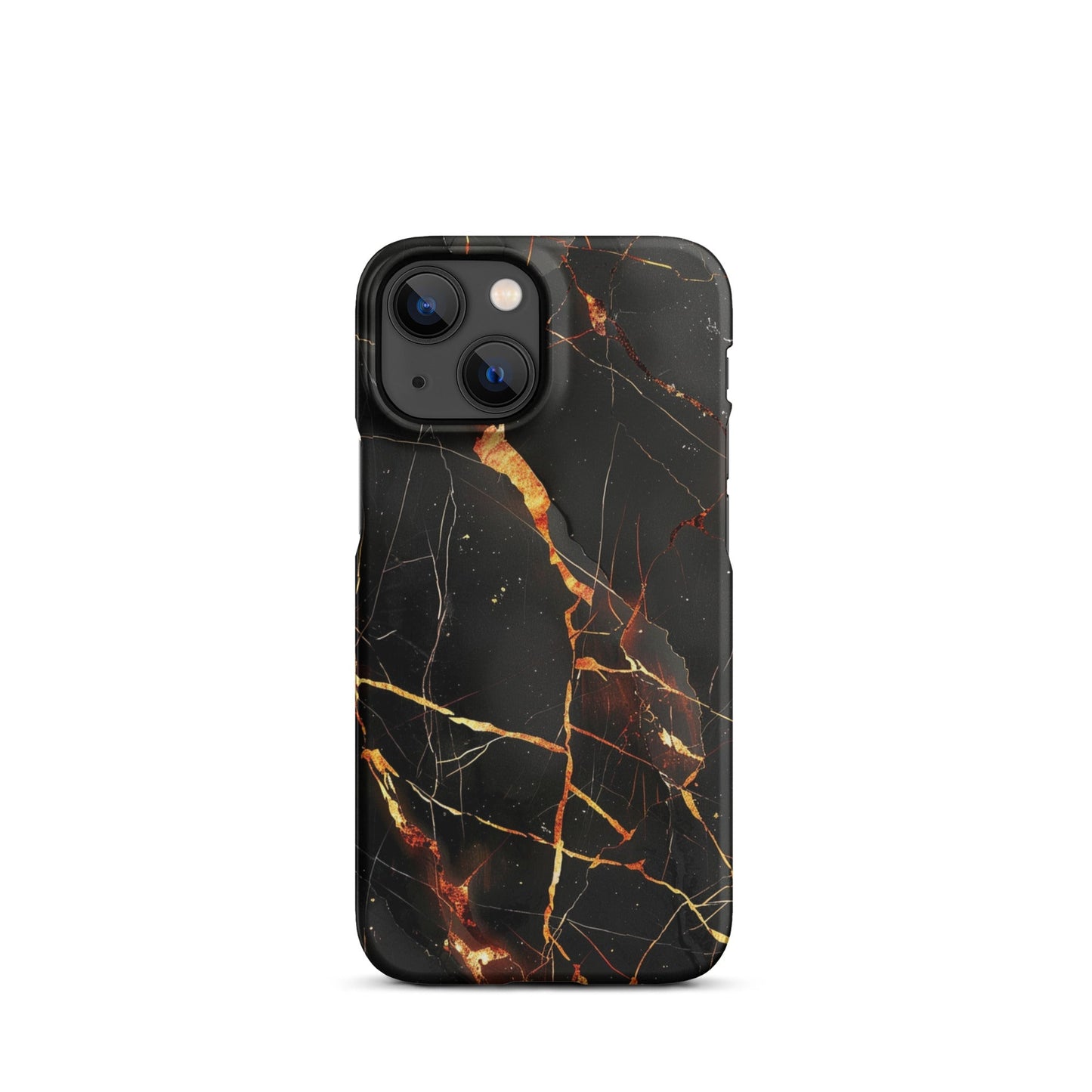 Black Marble Phone case for iPhone-15
