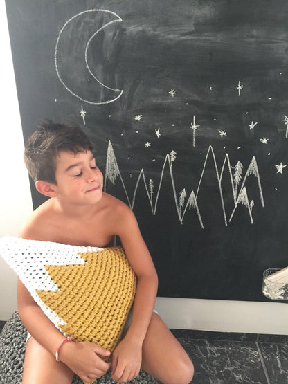 Snowy Mountain Pillow, Kids Room Decor