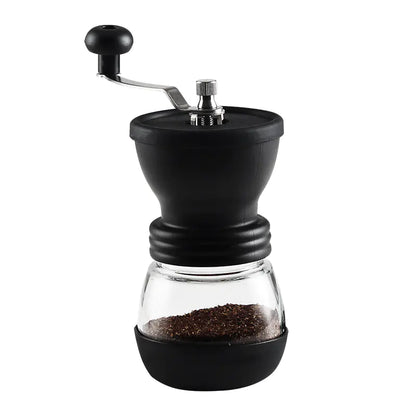 Washable Ceramic Manual Coffee Grinder – Adjustable Burr Mill for Travel & Home Brewing